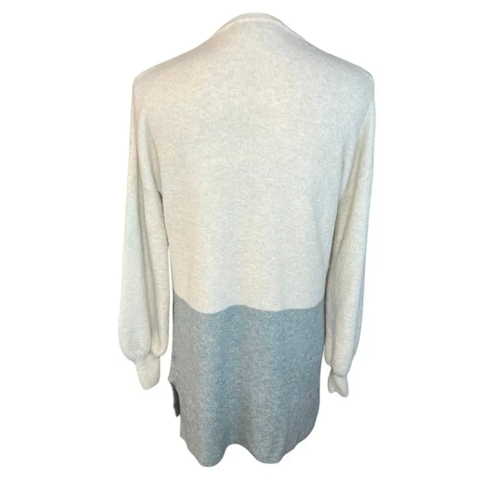 Madewell Edgewater Bubble-Sleeve Cardigan Sweater casual neutral scandi girl - Picture 9 of 11